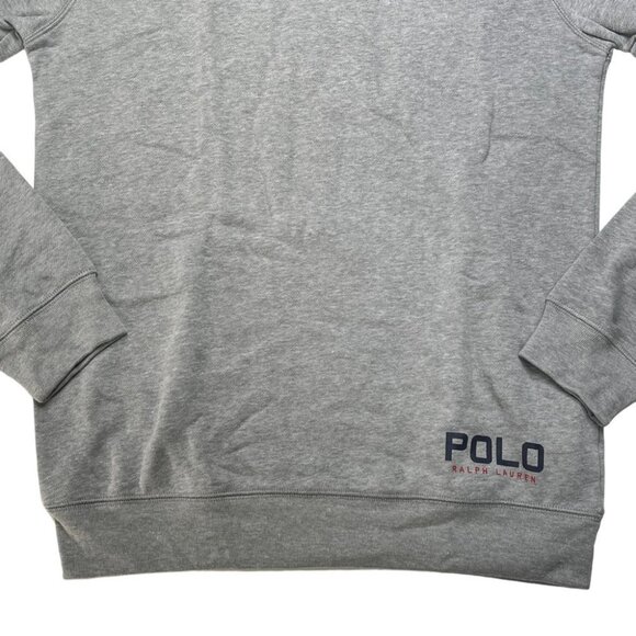 Polo Ralph Lauren Raglan Grey Crewneck Regular Fit Mens Sleepwear Sweatshirt - Picture 7 of 14